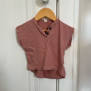 Organic cotton button tee shirt